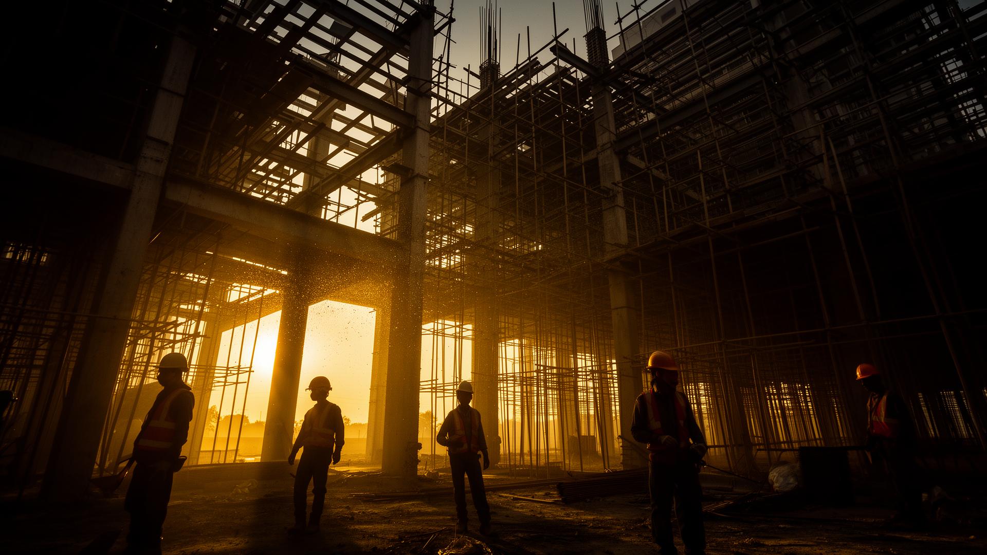 DN Construction site at golden hour